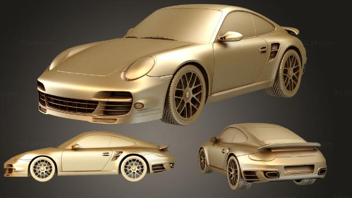 Автомобили и транспорт (Porsche 911 turbo, CARS_3145) 3D модель для ЧПУ станка